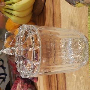 Heavy crystal cookie jar